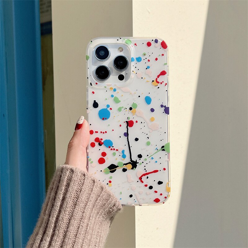 Splashed-Ink Abstract Art Shockproof iPhone Case