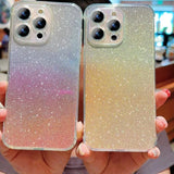 Shockproof Laser Colorful Glitter Clear iPhone Case