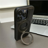Luxury Magnetic Stand-Ring iPhone Case with Logo Cover