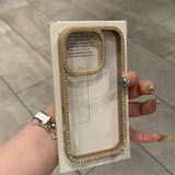 Luxury Transparent Diamond Jewelled iPhone Case