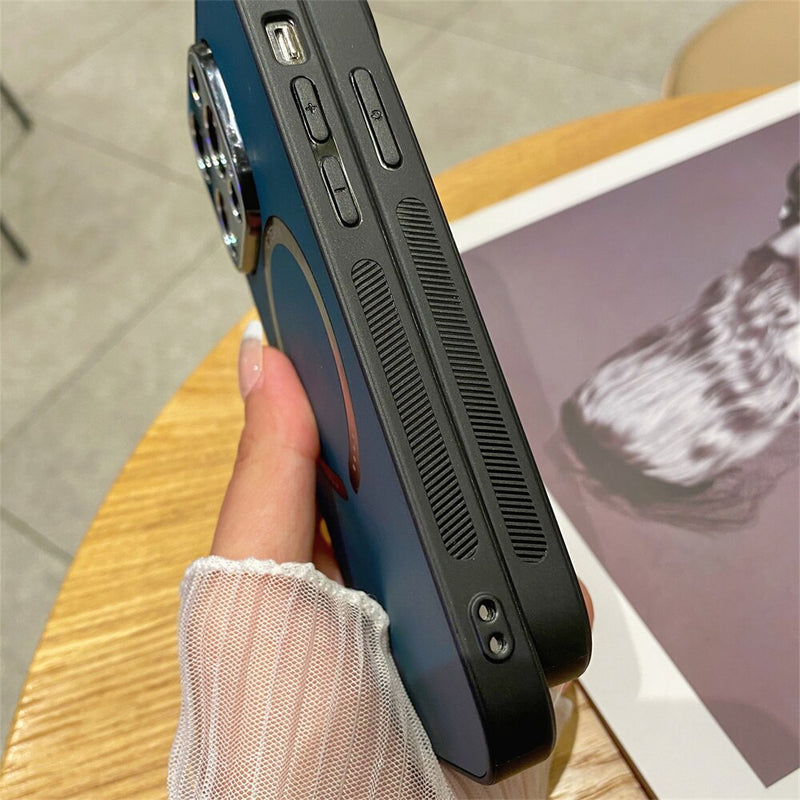 Retro Leather MagSafe Plating Samsung Galaxy Case - HoHo Cases