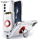 Ring Stand Holder Wallet Clear Samsung Cases