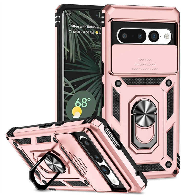 Lens Protective Rugged Military Grade Google Pixel Case - HoHo Cases For Google Pixel 7 Pro / Rose Gold