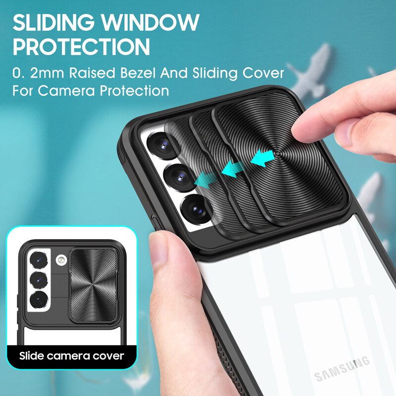 Stylish Transparent Samsung Case with Camera Cover - HoHo Cases
