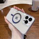 Laser Magsafe Glitter Clear iPhone 15 Cases