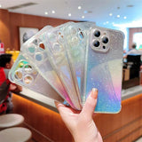 Shockproof Laser Colorful Glitter Clear iPhone Case