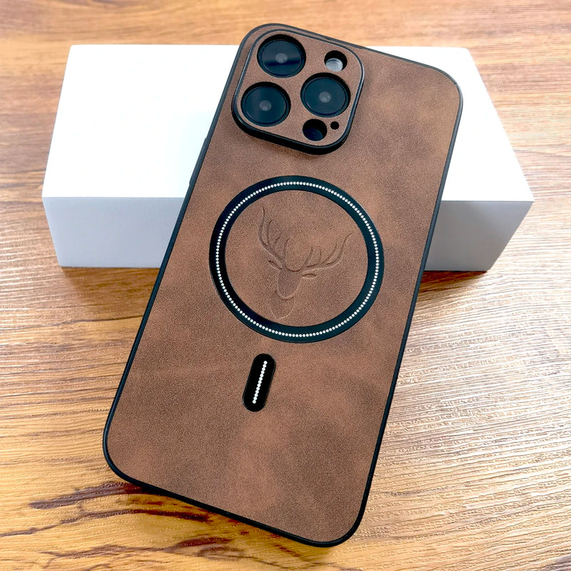 Luxury PU Leather Deer iPhone Case