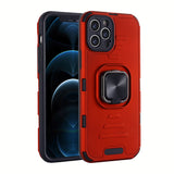 Cool Armor iPhone Case with Ring Holder Stand - HoHo Cases For iPhone 11 / Red