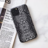 Luxury Chic Snake Texture Leather iPhone Case - HoHo Cases For iPhone 14 Pro Max / C