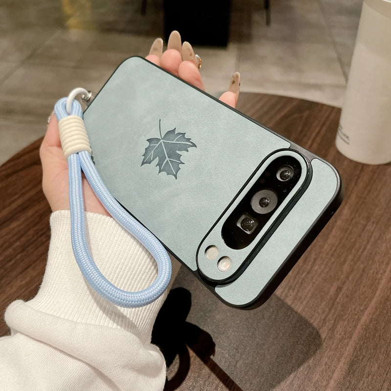 Fashion Maple Leaves Leather PU Google Pixel Case