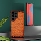 Transparent Honeycomb Samsung Galaxy Case - HoHo Cases Samsung Galaxy S23 / Orange