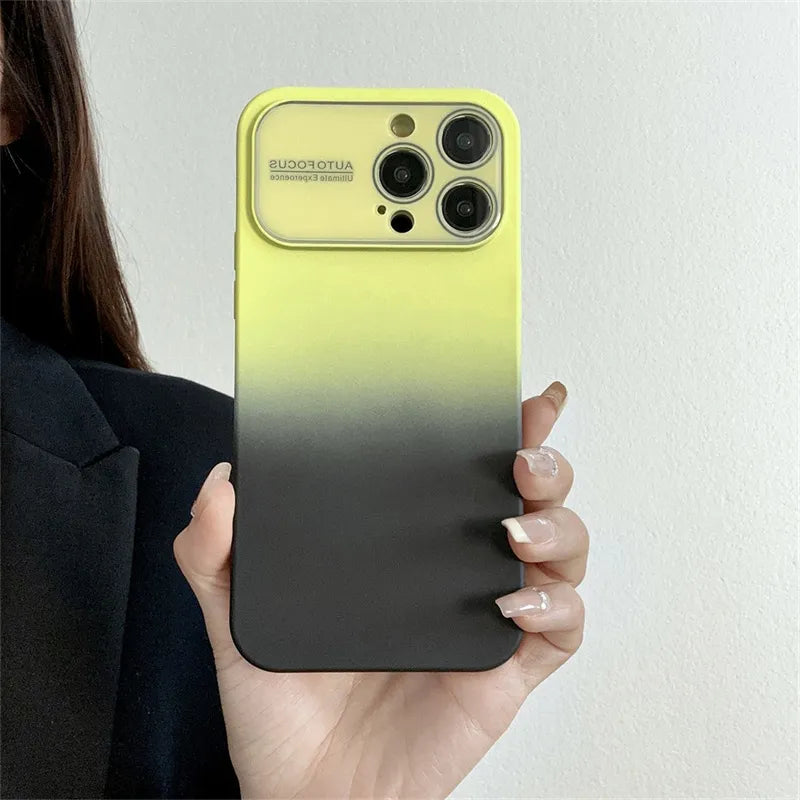 Gradient Dual Color Camera Protection iPhone Case