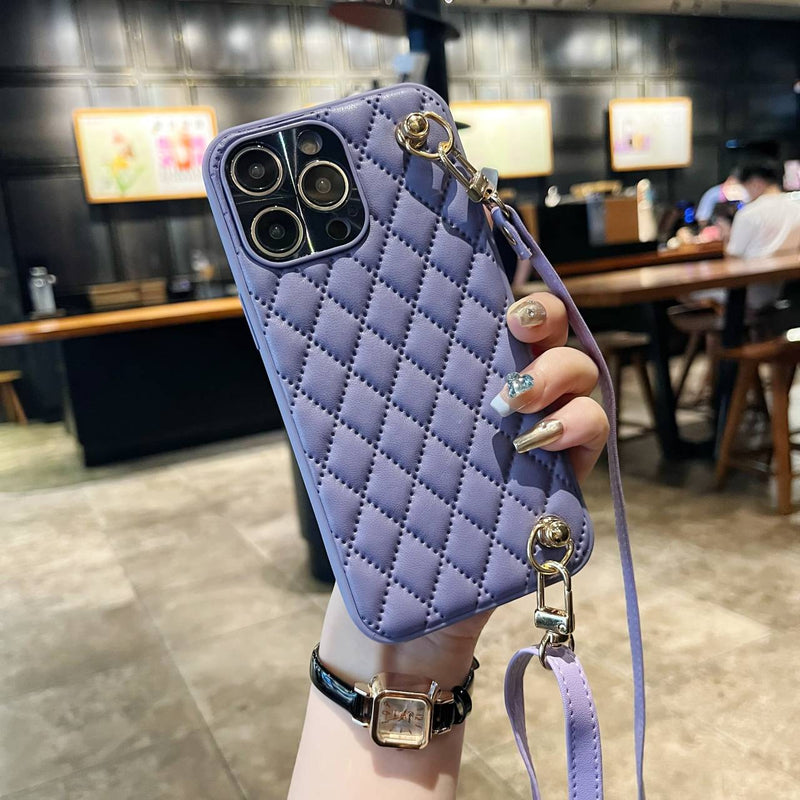 PU Leather Crossbody iPhone Case - HoHo Cases For iPhone 14 Pro Max / Purple