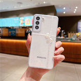 Glitter Transparent Samsung Case - HoHo Cases Samsung Galaxy S22 / Bow