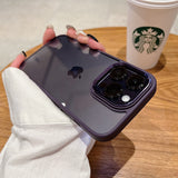 Luxury Metal Armor Transparent iPhone Case - HoHo Cases For iPhone 11 / deep purple
