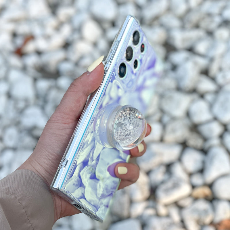 Laser Crystal Clear Samsung Case with Ball Grip - HoHo Cases