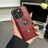 Luxury Magnetic Stand-Ring iPhone Case with Logo Cover