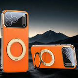 Luxury Plating Leather iPhone Case