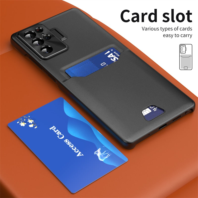 Luxury Leather Samsung Galaxy Case with Card Holder - HoHo Cases