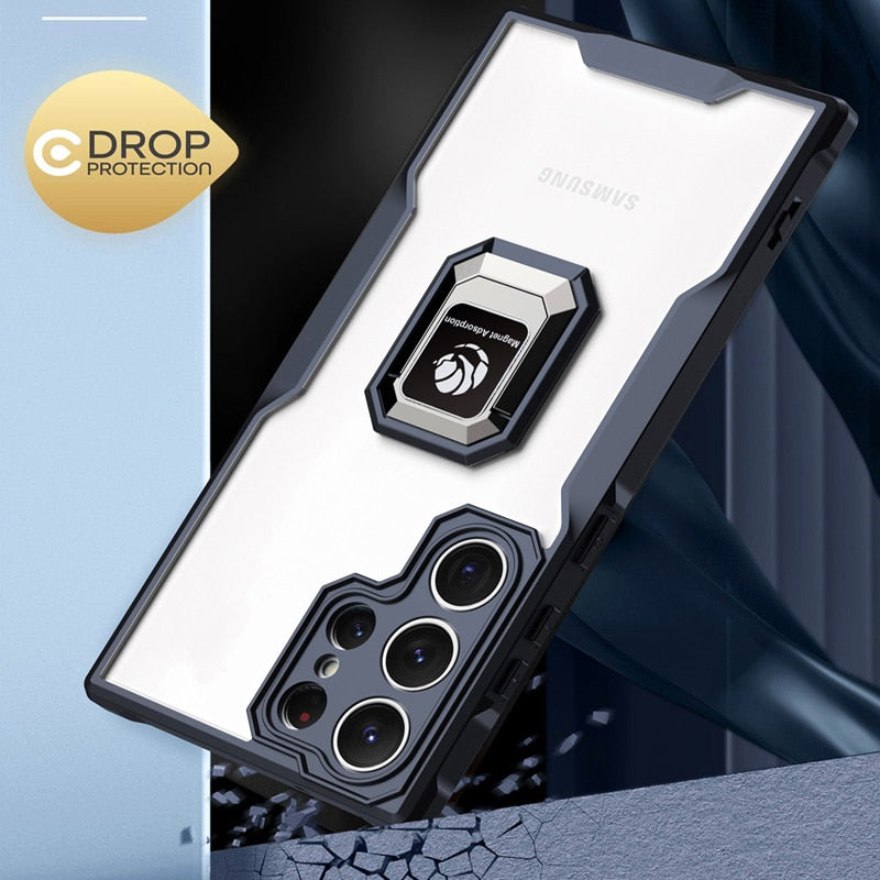 Transparent Magnetic Ring Samsung Galaxy Case - HoHo Cases
