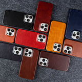 Oil Wax Luxury Leather iPhone Case