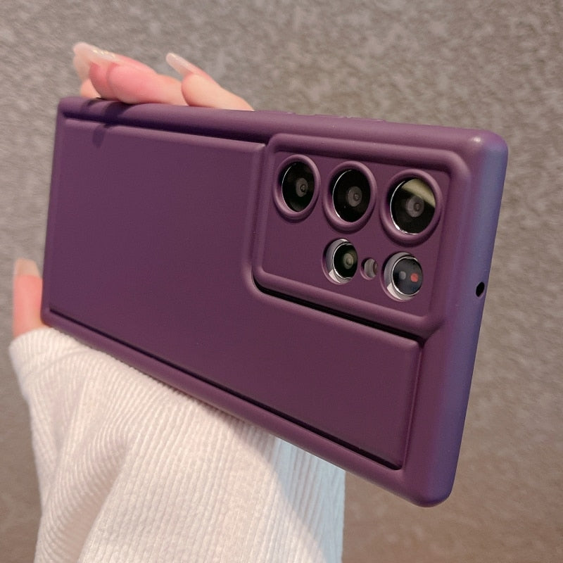 Air Cushion Silicone Shockproof Samsung Case - HoHo Cases Samsung Galaxy S23 / Dark Purple