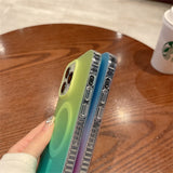Neon Gradient Laser Magnetic Charging iPhone 15 Cases