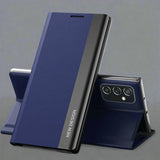 Plating Leather Magnetic Flip Samsung Galaxy Case - HoHo Cases For Samsung Galaxy S21 Ultra / Blue