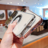 Magnetic Plating Heart Clear iPhone 15 Cases