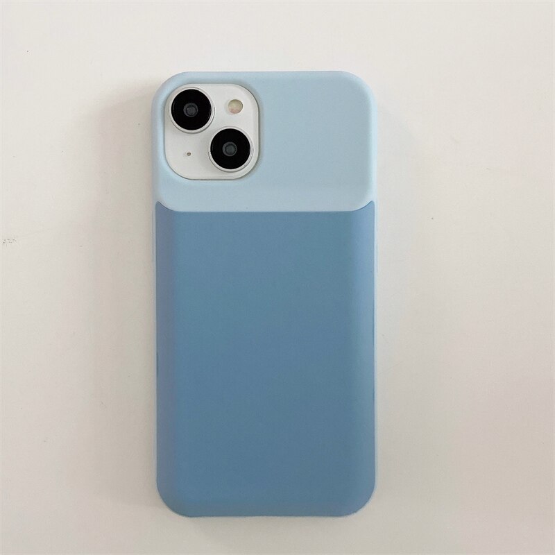 Dual-Pastel Color Soft Silicone iPhone Case - HoHo Cases D / For iPhone 12