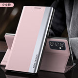 Plating Leather Magnetic Flip Samsung Galaxy Case - HoHo Cases For Samsung Galaxy S21 Ultra / Pink