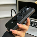 Luxury Magnetic Stand-Ring iPhone Case with Logo Cover