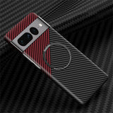 Luxury Magsafe Carbon Fiber Google Pixel Case - HoHo Cases Google Pixel 8 Pro / Red Black