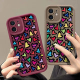 Colored Love Heart iPhone Case