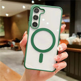 Acrylic Shockproof MagSafe Transparent Samsung Case - HoHo Cases Samsung Galaxy S23 / Dark Green