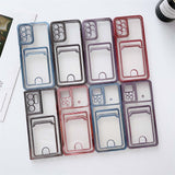 Plating Clear Card Slot Holder Samsung Galaxy Case - HoHo Cases