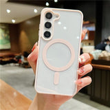 Acrylic Shockproof MagSafe Transparent Samsung Case - HoHo Cases Samsung Galaxy S23 / Pink