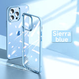 Luxury Metal Armor Transparent iPhone Case - HoHo Cases For iPhone 11 / sierra blue