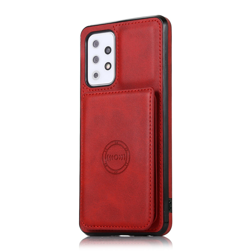 Stylist Magnetic Leather Samsung Galaxy Case - HoHo Cases For Samsung Galaxy S22 / Red
