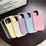 Luxury Shockproof  Plain Candy iPhone 15 Cases