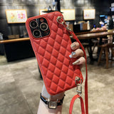 PU Leather Crossbody iPhone Case - HoHo Cases For iPhone 14 Pro Max / Red