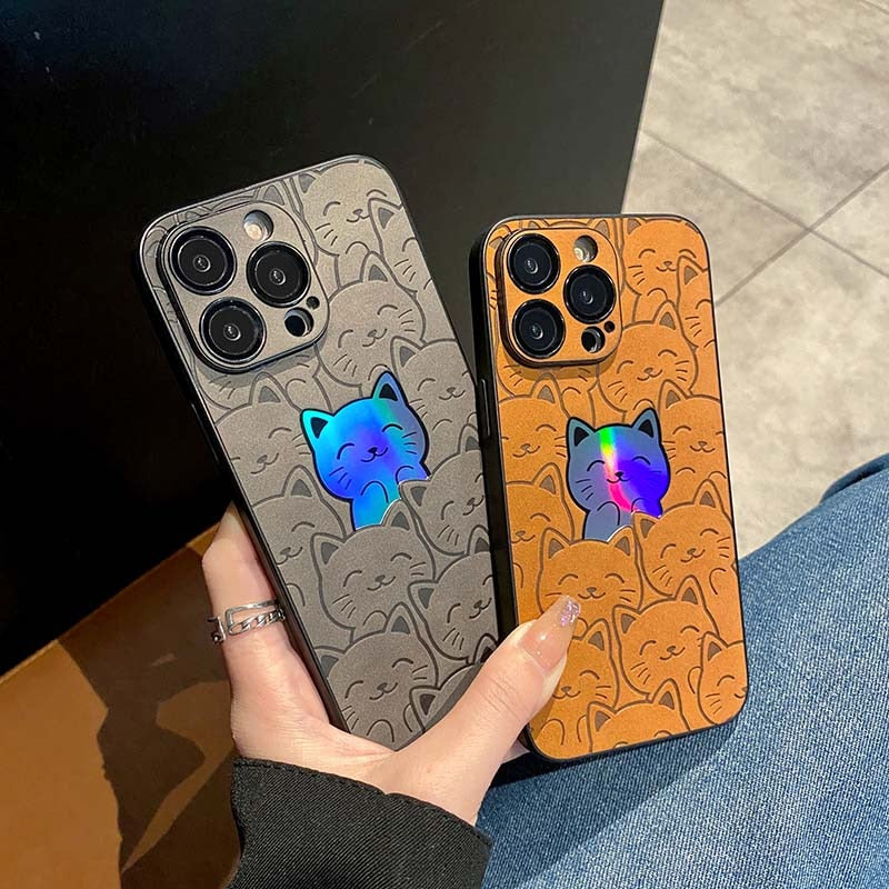 Luxury Cats Laser iPhone Case