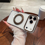 Transparent Rotating Holder Stand iPhone Case