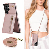Zipper Wallet CrossBody Lanyard Samsung Galaxy Case
