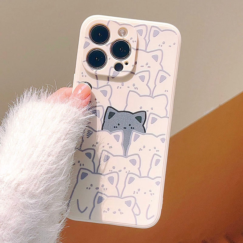 Cute Cat Shockproof Samsung Case - HoHo Cases Samsung Galaxy S23 Ultra / A