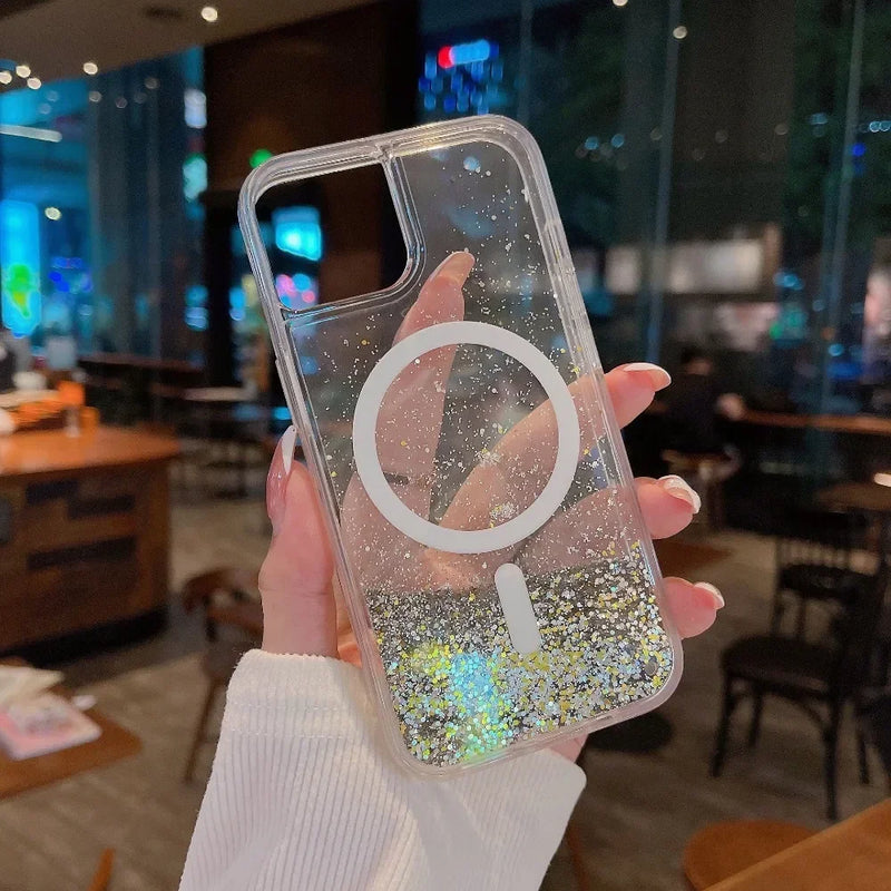 Glitter Liquid Quicksand Magsafe iPhone Case