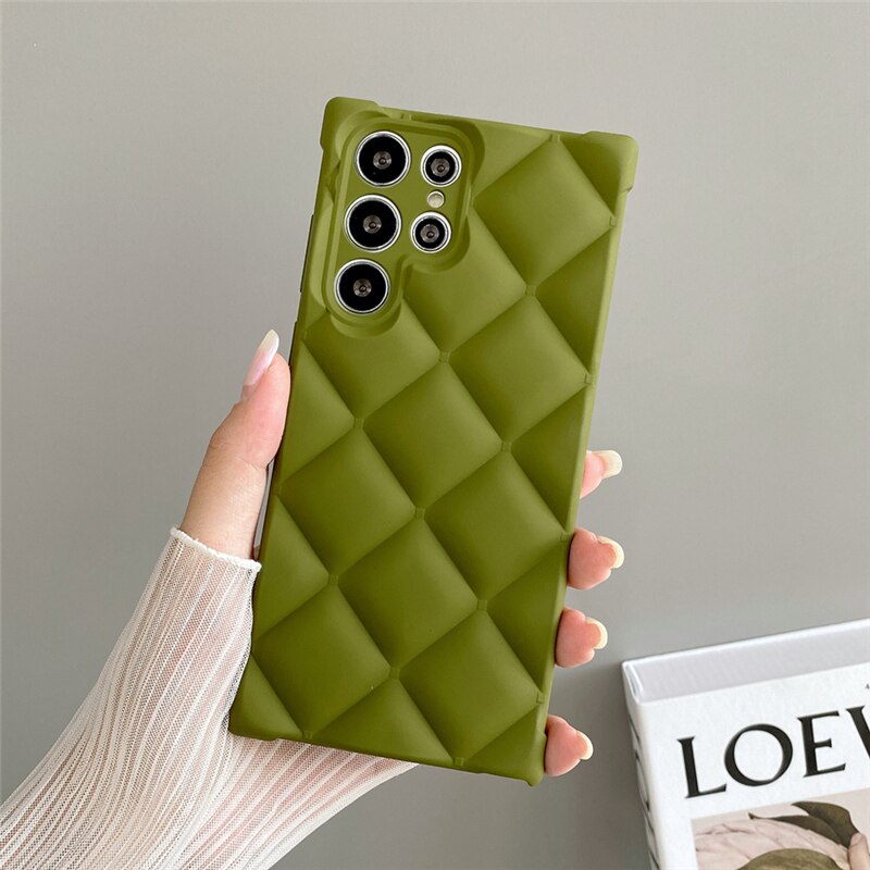 Silicone Soft Square Shockproof Samsung Case