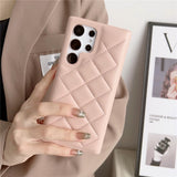 Candy Color Leather Diamond Lattice Samsung Case - HoHo Cases