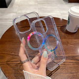 Laser Magsafe Glitter Clear iPhone 15 Cases
