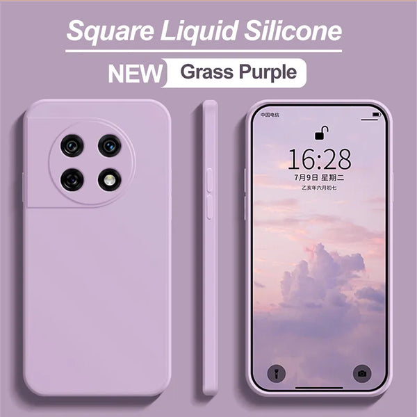 Shockproof Square Liquid Silicon Google Pixel Case - HoHo Cases Google Pixle 8 Pro / Grass Purple
